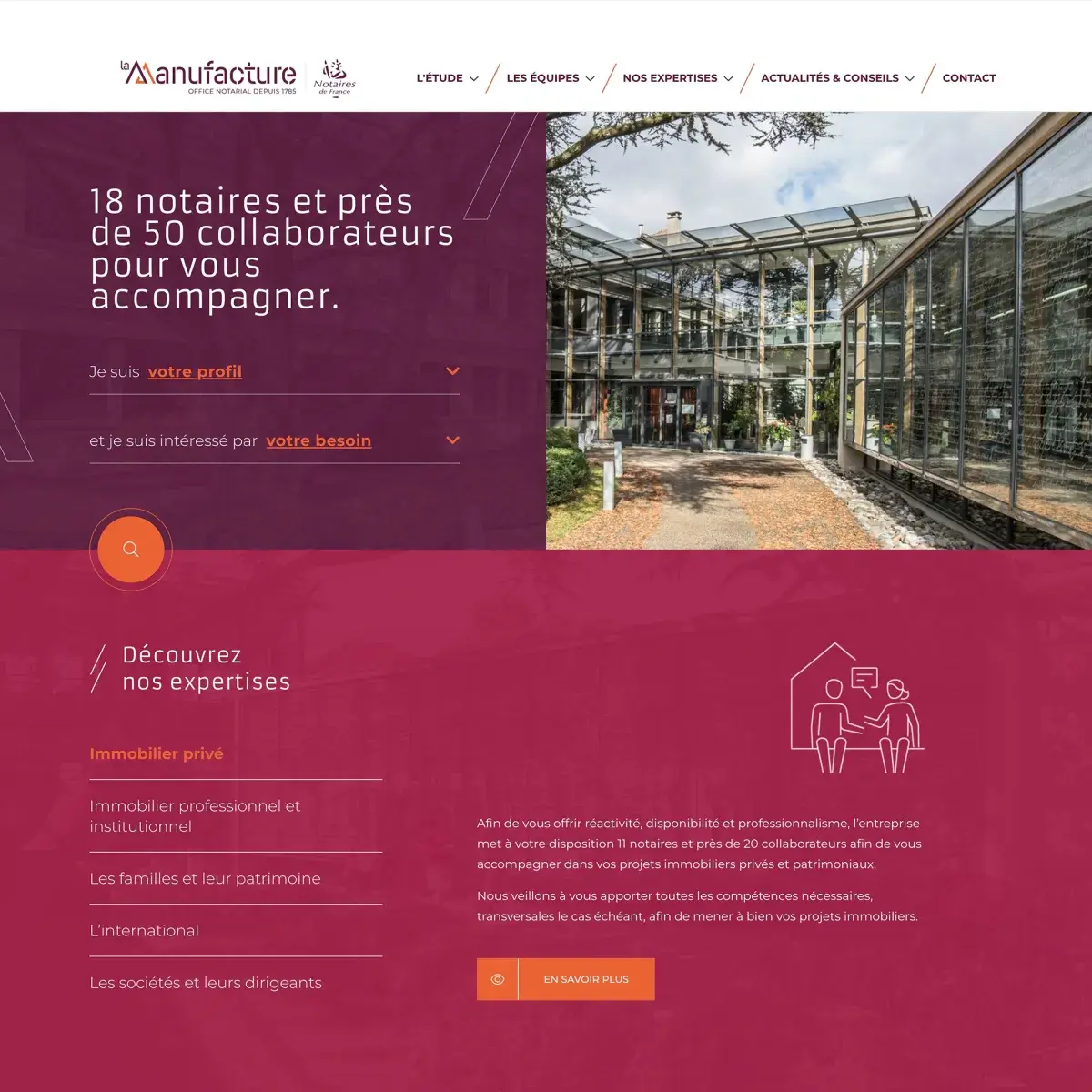 Site internet de La Manufacture